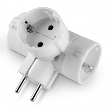 Πολύπριζο - Σταυρός 3 Θέσεων Λευκό 15-107